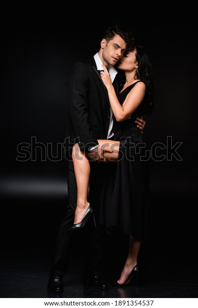 Passionate Man Lifting Leg Sexy Woman Stock Photo 1891354537 | Shutterstock