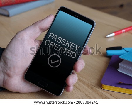 Passkey Authentication Concept for Passwordless Login, Secure Digital Identity, Biometric Verification, FIDO Security Standard, Account Protection, Credential Management, and Cybersecurity