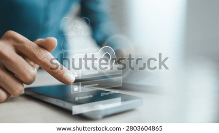 Passkey and biometric authentication on a mobile device enable passwordless login, secure identity verification, and cyber protection.