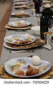 Passover Table With All Siddur Needs