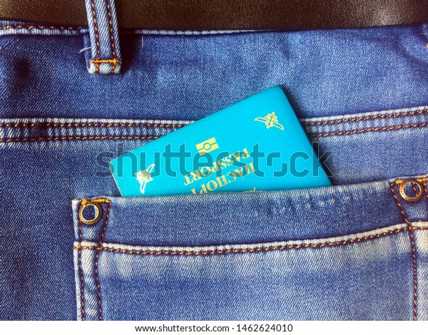 Passport Citizen Republic Kazakhstan Pocket Mens Stock Photo Edit Now