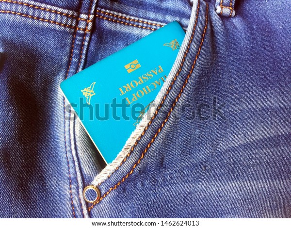 Passport Citizen Republic Kazakhstan Pocket Mens Stock Photo Edit Now