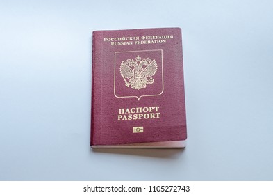 Russian Foreign Passport Hand Stock Photo (Edit Now) 734423650