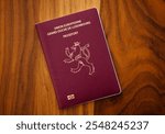 Passport of Grand Duchy of Luxembourg on the Luxembourg, copy space