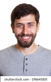 Passport Picture Of A Young Man With Beard