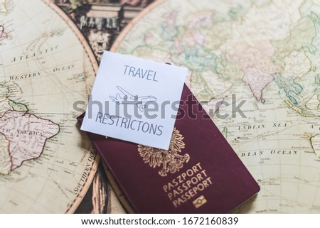 Passport Travel Restrictions Coronavirus China Italy World Map