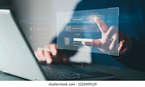 password to access personal user data, login and password, cyber security concept, data protection and secured internet access, cybersecurity