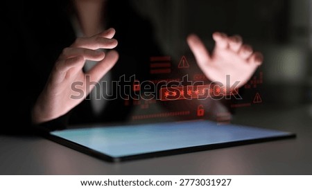 Password security breach warning with red asterisk box, cybersecurity alert, lock icons, and critical vulnerability signals in digital system access Latch