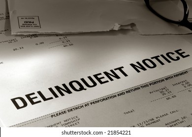 Past Due Notice Of Delinquent Account Late Payment Warning Notice Letter With Principal And Interest Statement As A Legal Notification Of Delinquency (fictitious Notice)