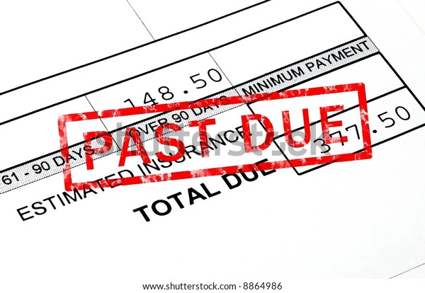 Past Due Stamp On Bill Statement Stock Photo Edit Now 8864986