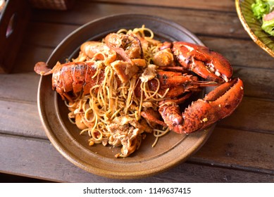 Pasta All'astice Or Lobster Spaghetti For Christmas