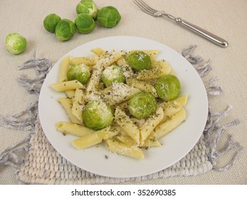 Pasta With Brussels Sprout And Parmesan Cheese