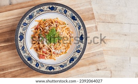 Pasta dish with Provencal herbs and parmesan cheese