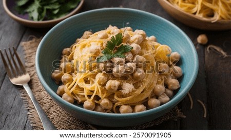 Pasta e Ceci - Pasta with Chickpeas: A rustic, hearty dish of pasta and creamy chickpeas. A comforting and nutritious choice.