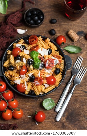 Similar – Pasta salad and ingredients