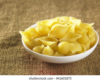 pasta on top of sack cloth - Powered by Shutterstock