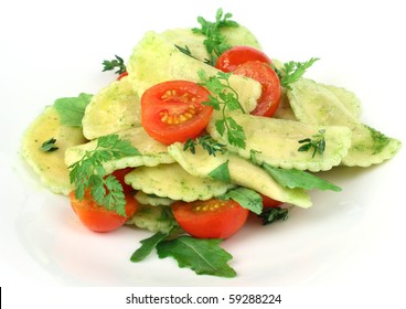 Pasta Ravioli With Pesto - Food