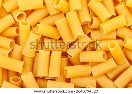 pasta rigatoni pattern texture background top view