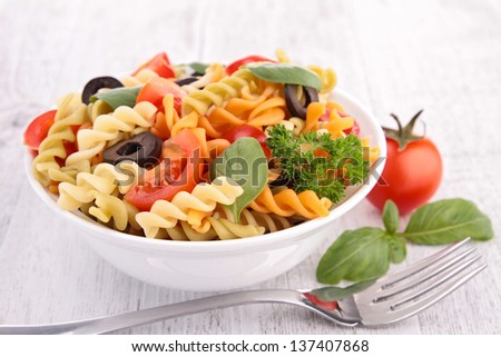 Similar – Image, Stock Photo Pasta salad Food