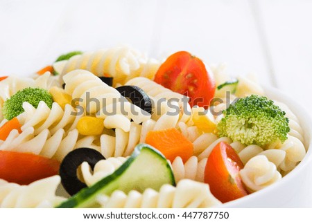 Similar – Image, Stock Photo Pasta salad Food