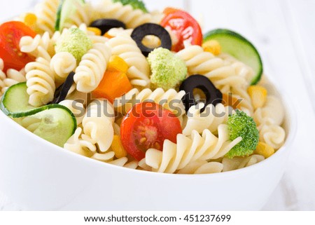 Similar – Image, Stock Photo Pasta salad Food