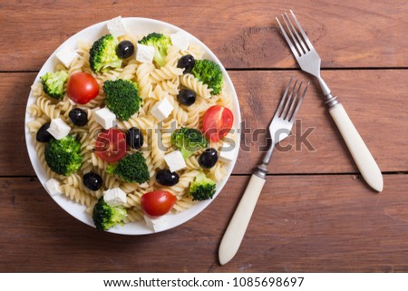 Similar – Pasta salad Food Vegetable