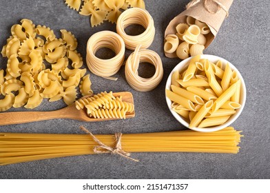 Pasta Spaghetti Capellini Linguine Fettuccine Tagliatelle Stock Photo ...