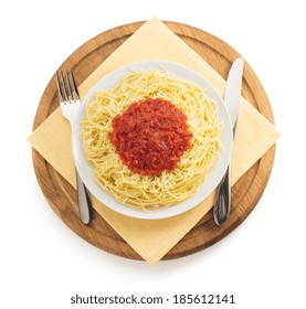 Pasta Spaghetti Macaroni Isolated On White Background