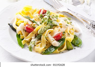 Pasta With Vegetable And Sauce