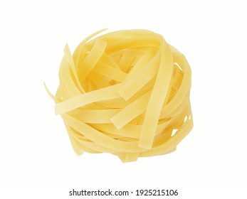 Pasta Yellow Isolated On White Background
