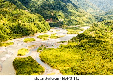 pastaza creek tub aerial shot from mid altitud total size helicopter tour canopi canyon amazon water plant tree vegetation nature canopy river rainforest ecuador amazonia jungle landscape forest vine - Shutterstock ID 1669454131