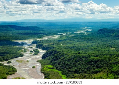 Pastaza River Basin Aerial Shot From Low Altitude Full Size Helicopter - Shutterstock ID 239180833