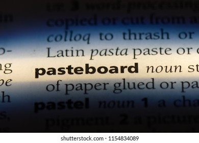 pasteboard word in a dictionary. pasteboard concept. - Shutterstock ID 1154834089