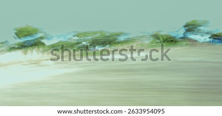 Pastel abstract landscape with soft green, blue and beige tones. Minimalist impressionist scenery, dreamy fine art background, Quindío, Quindio, Colombia