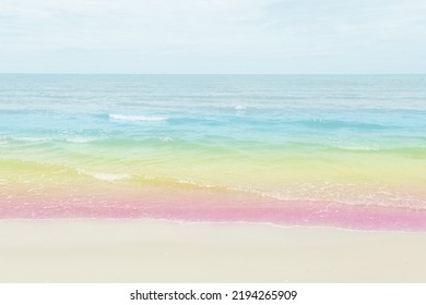 Pastel Beach Copy Space Available 