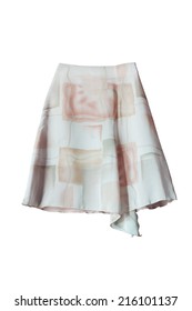 Pastel Chiffon Skirt On White Background