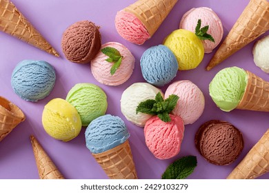 Cucharas helado color pastel