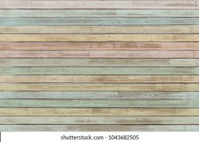 Pastel Colored Wood Planks Background Or Texture