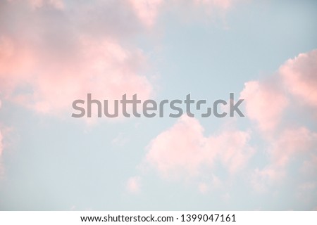 Pastel colors cumulus clouds background