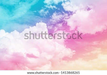 Pastel colors of the sky and clouds. Abstract background.