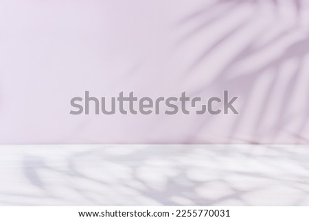 pastel pink background for product display or mock up with shadow and light.