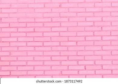 Pastel pink brick background wall texture.pink red brickwall with light paint backdrop wallpaper for woman concept - Shutterstock ID 1873117492