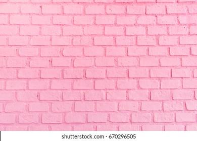 Pastel pink brick background wall texture.pink red brickwall with light paint backdrop wallpaper for woman concept - Shutterstock ID 670296505