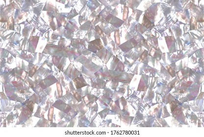 Pastel Pink Mother Of Pearl In Faceted Pattern