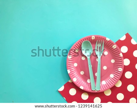 Similar – Hand holding a child’s plate of fresh fruit. Top view.