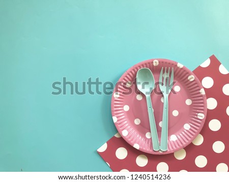 Similar – Hand holding a child’s plate of fresh fruit. Top view.