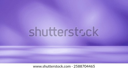 Pastel violet smooth background. Composition with abstract shadows on wall. Mock up for presentation, branding products, cosmetics food or jewellery