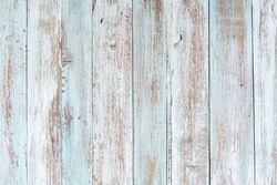 柔和的木质白蓝色带木板质感墙背景透过使用洗涤给人一种看起来古老美丽的感觉