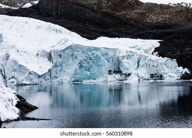 Pastoruri glacier affected by global warming having decreased in size considerably
