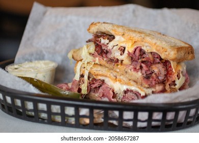 Pastrami Reuben Sandwich From A California Deli